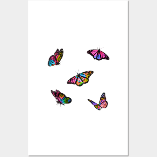 Colour Splatter Butterflies Sticker Pack Posters and Art